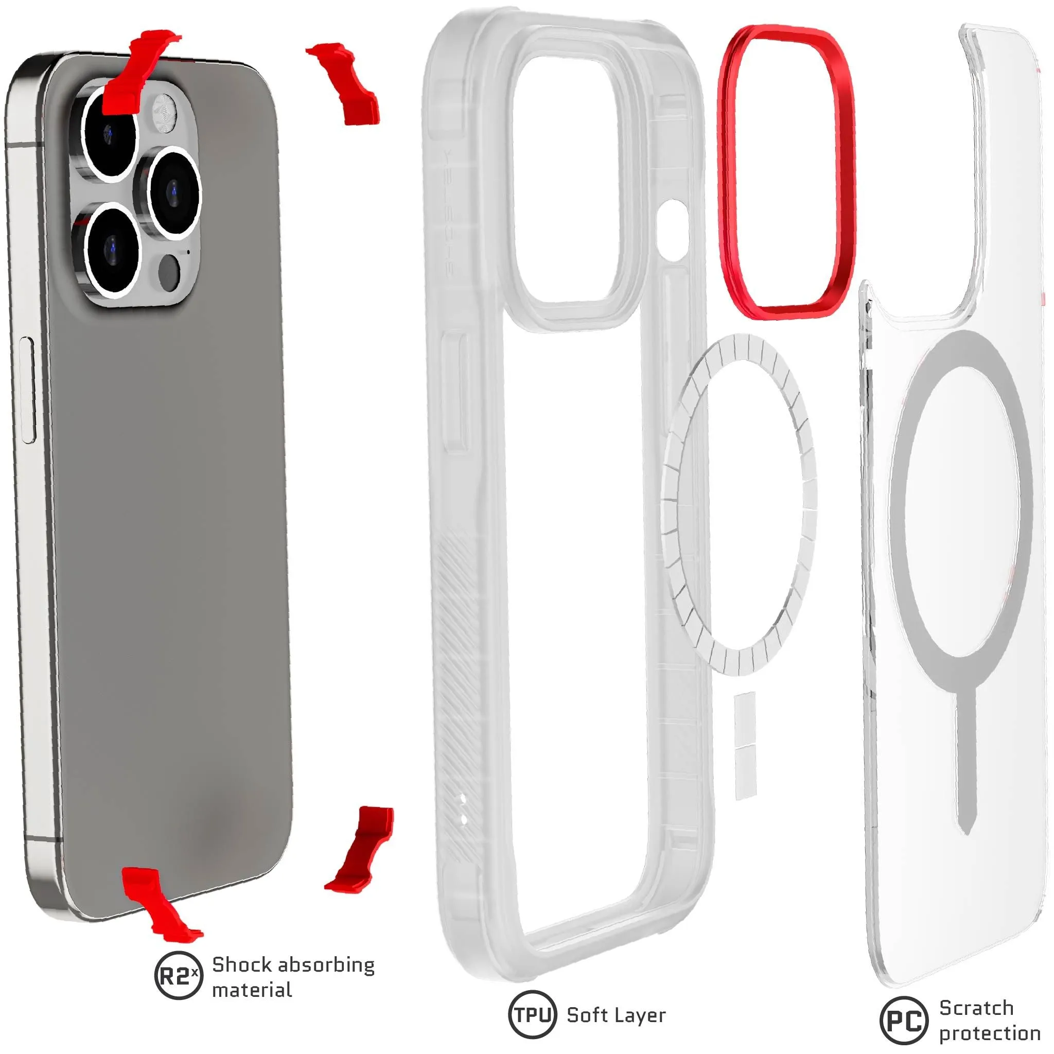Ghostek iPhone 15 Pro Case Covert Ultra Thin with MagSafe