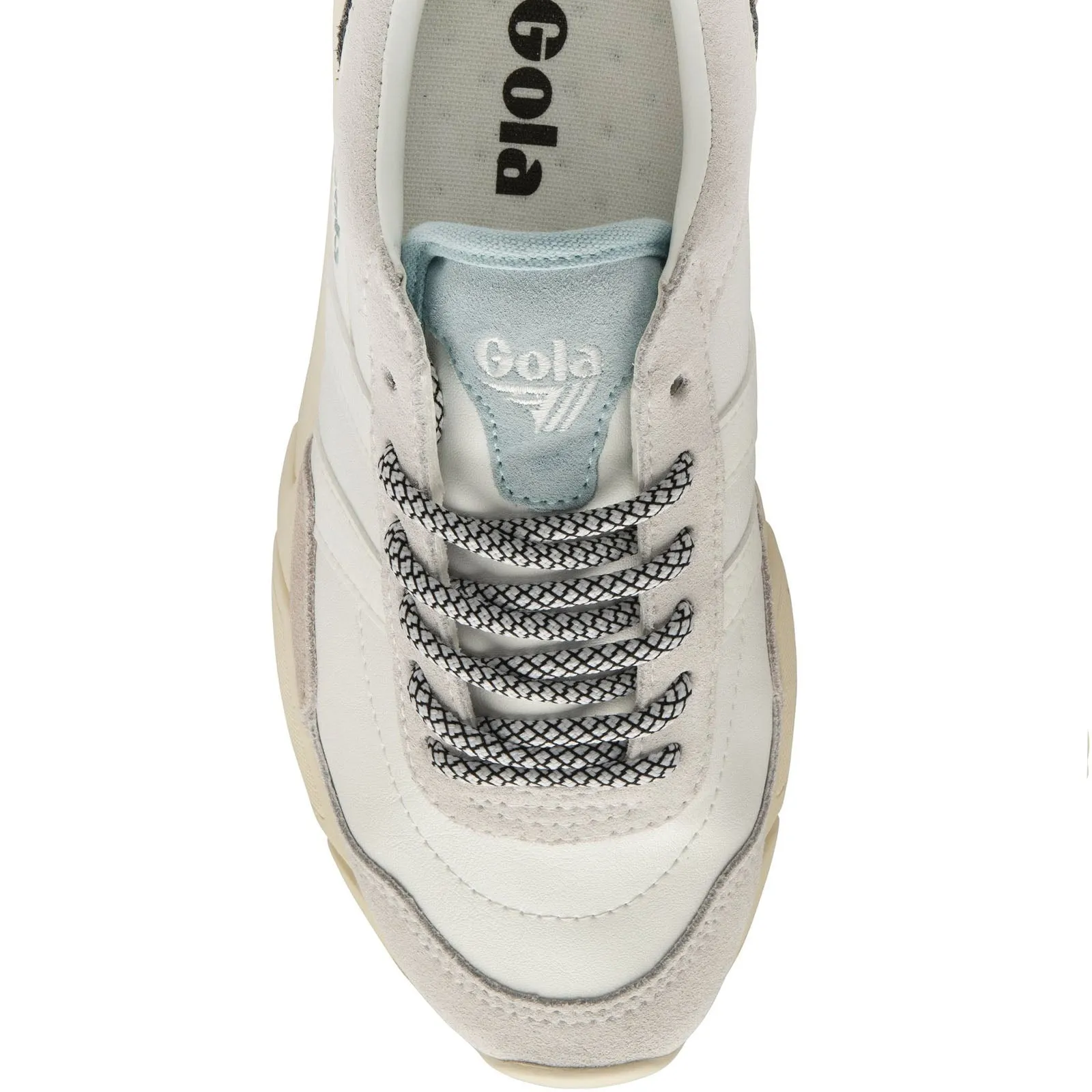 Gola Womens Eclipse Trident Classic Trainers - White/Ocean