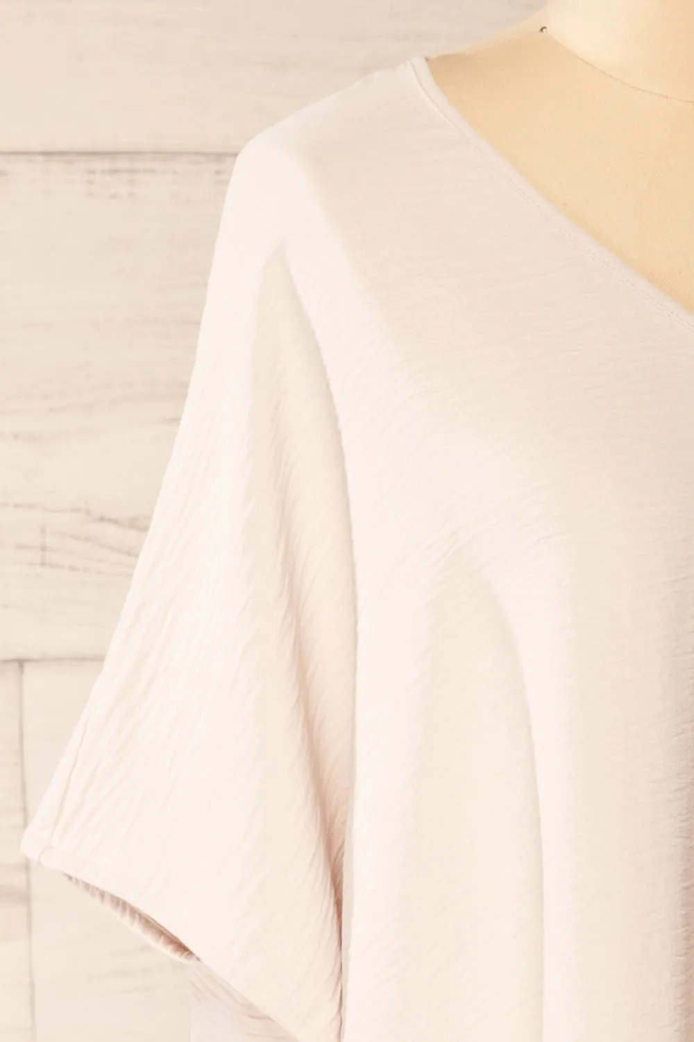 Haifa Beige | Oversized Short Batwing Sleeve Top