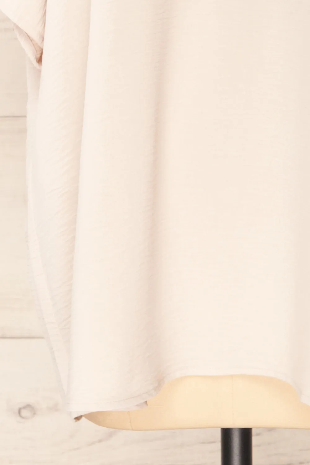 Haifa Beige | Oversized Short Batwing Sleeve Top