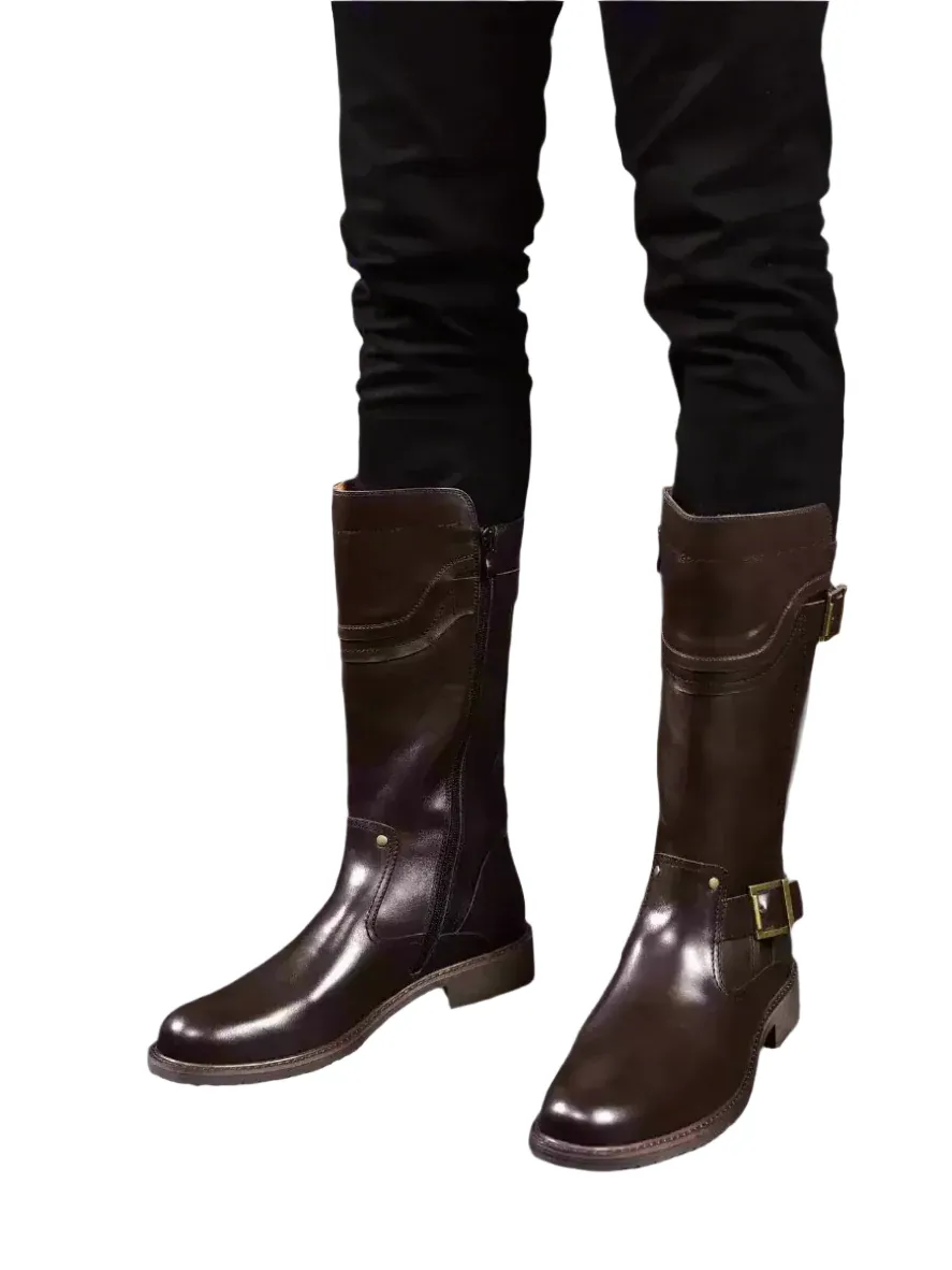 Handmade Regency Era Men Boots – Rococo Baroque Style with Full-Grain Leather