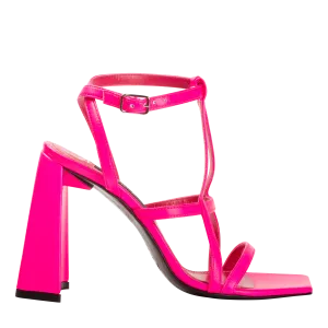 High Heel "A" Sandal — Hot Pink