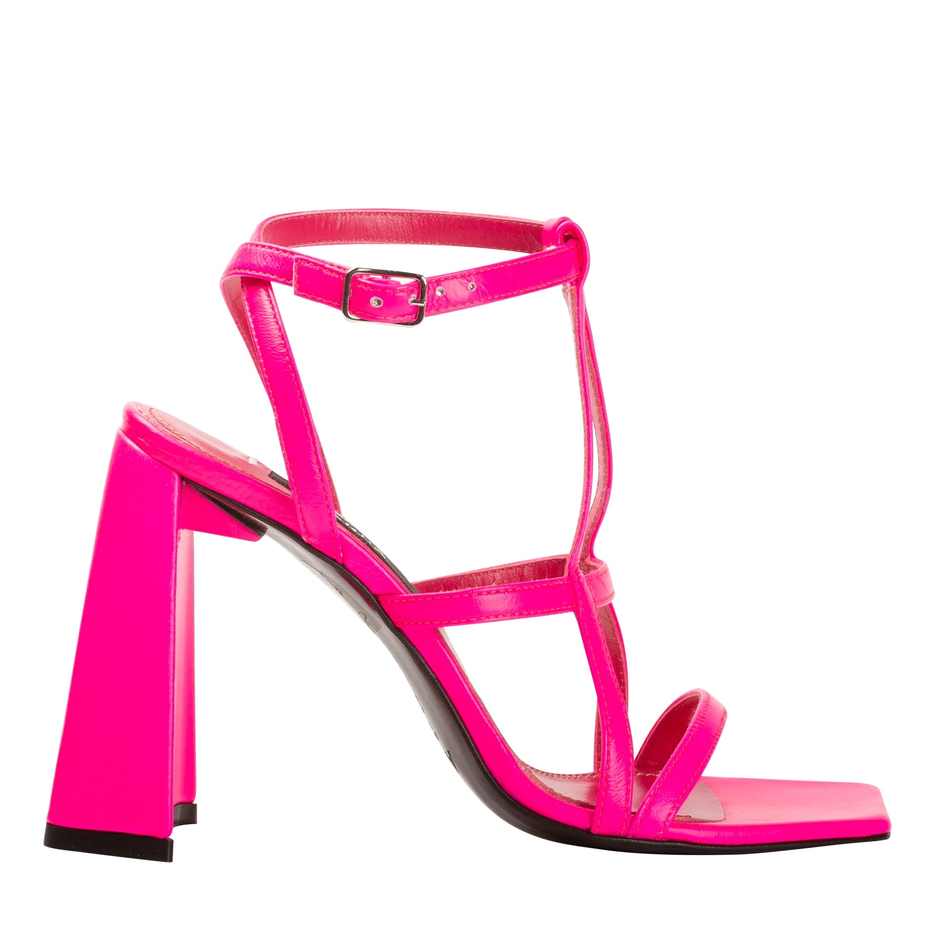 High Heel "A" Sandal — Hot Pink