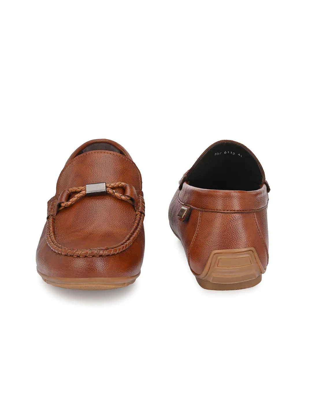 Hitz Men's Tan Synthetic Slip-On Loafer Shoes