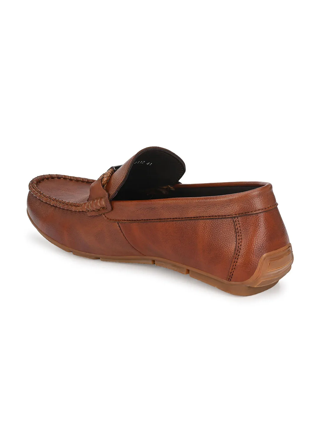 Hitz Men's Tan Synthetic Slip-On Loafer Shoes