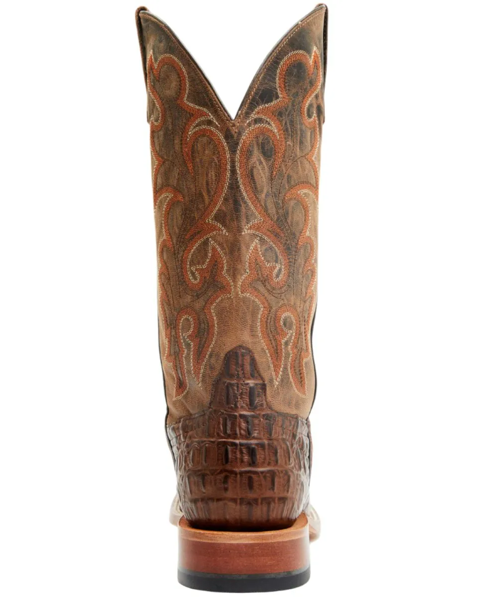 Horse Power Kids 8" Chocolate Nile Print Cowboy Boots