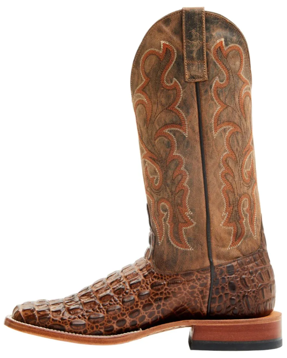 Horse Power Kids 8" Chocolate Nile Print Cowboy Boots