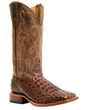Horse Power Kids 8" Chocolate Nile Print Cowboy Boots
