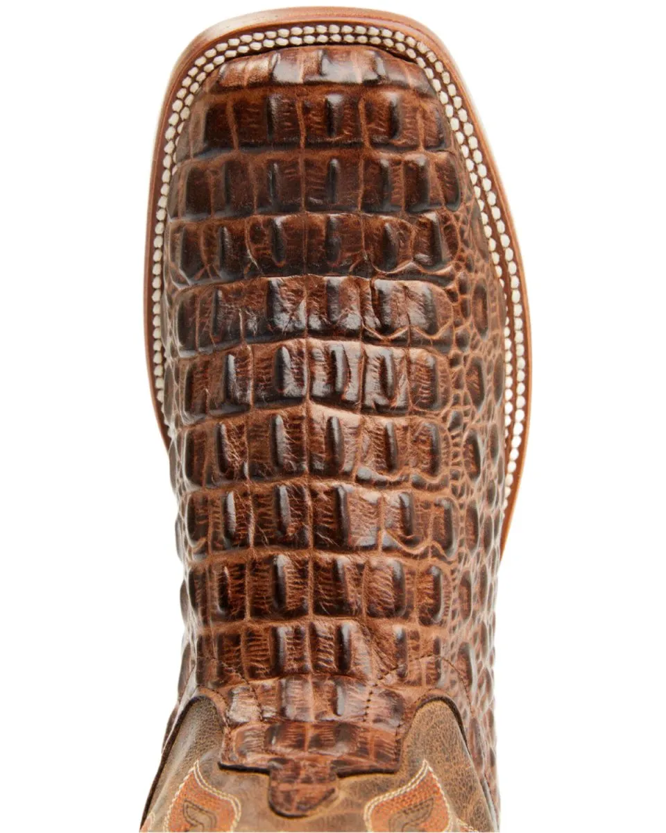 Horse Power Kids 8" Chocolate Nile Print Cowboy Boots