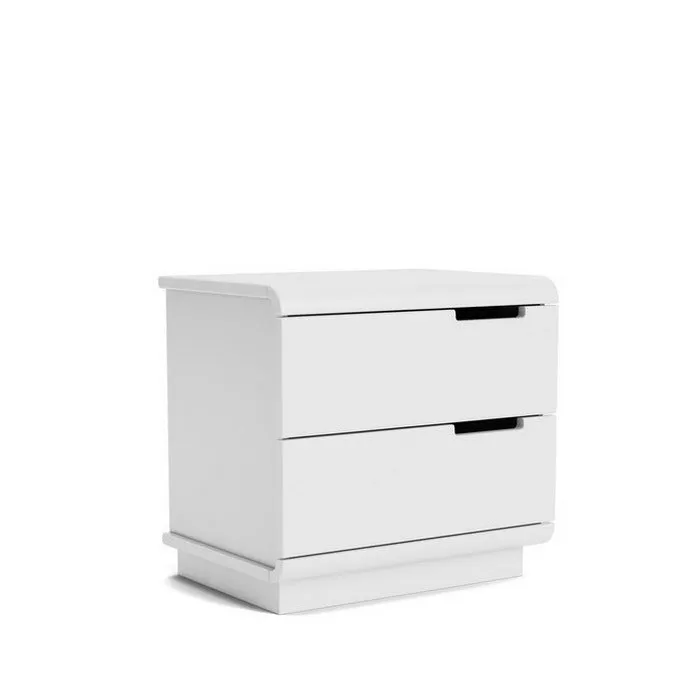 Karamea Bedside 2 Drawer - With Cut Out (Pine)