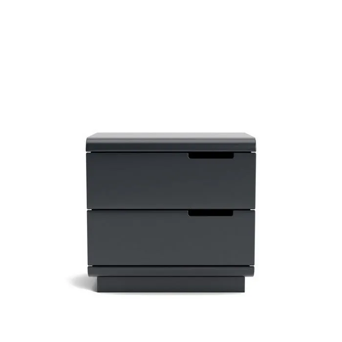 Karamea Bedside 2 Drawer - With Cut Out (Pine)