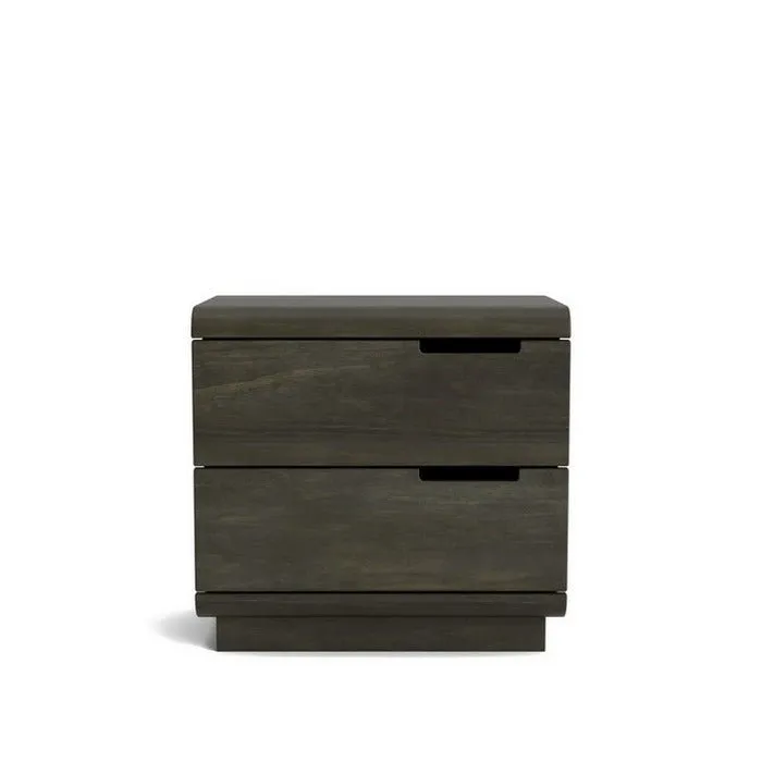 Karamea Bedside 2 Drawer - With Cut Out (Pine)