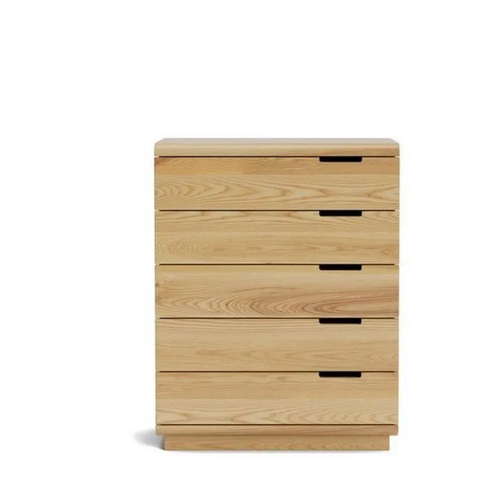Karamea Tallboy 5 Drawer - With Cut Out (Ash)
