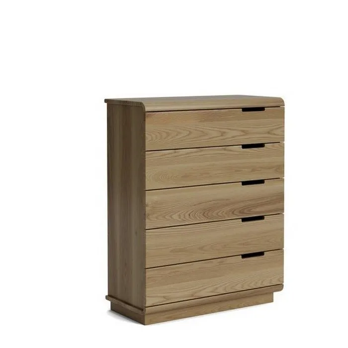 Karamea Tallboy 5 Drawer - With Cut Out (Ash)