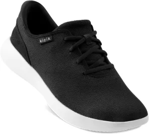 Kizik Madrid Hands Free Mens and Womens Sneakers, Casual Slip On Shoes for Women or Men, Comfortable for Walking, Women's and Men's Fashion Sneakers for Any Occasion - Black/White, M10 / W11.5