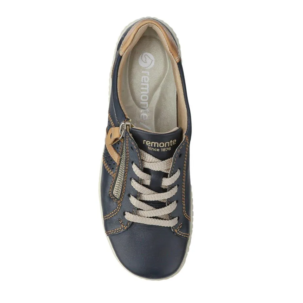 Leather Lace-Up Trainers - DRS41503 / 326 857