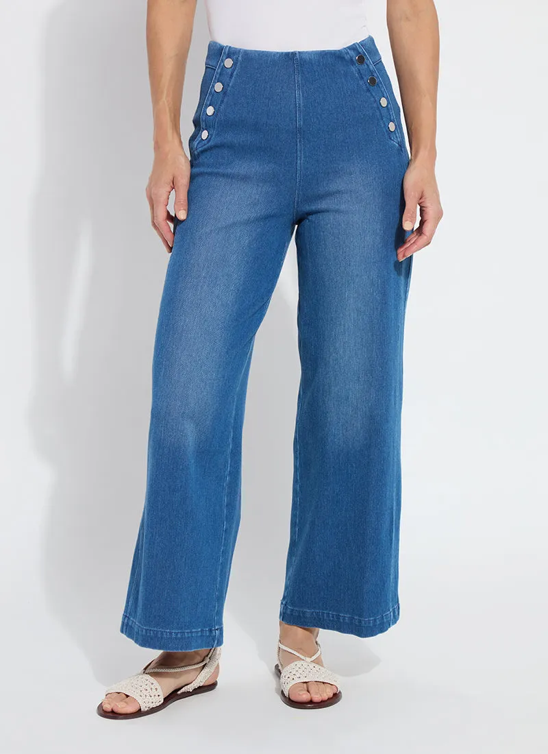 Mallory Wide Leg  - Mid Wash