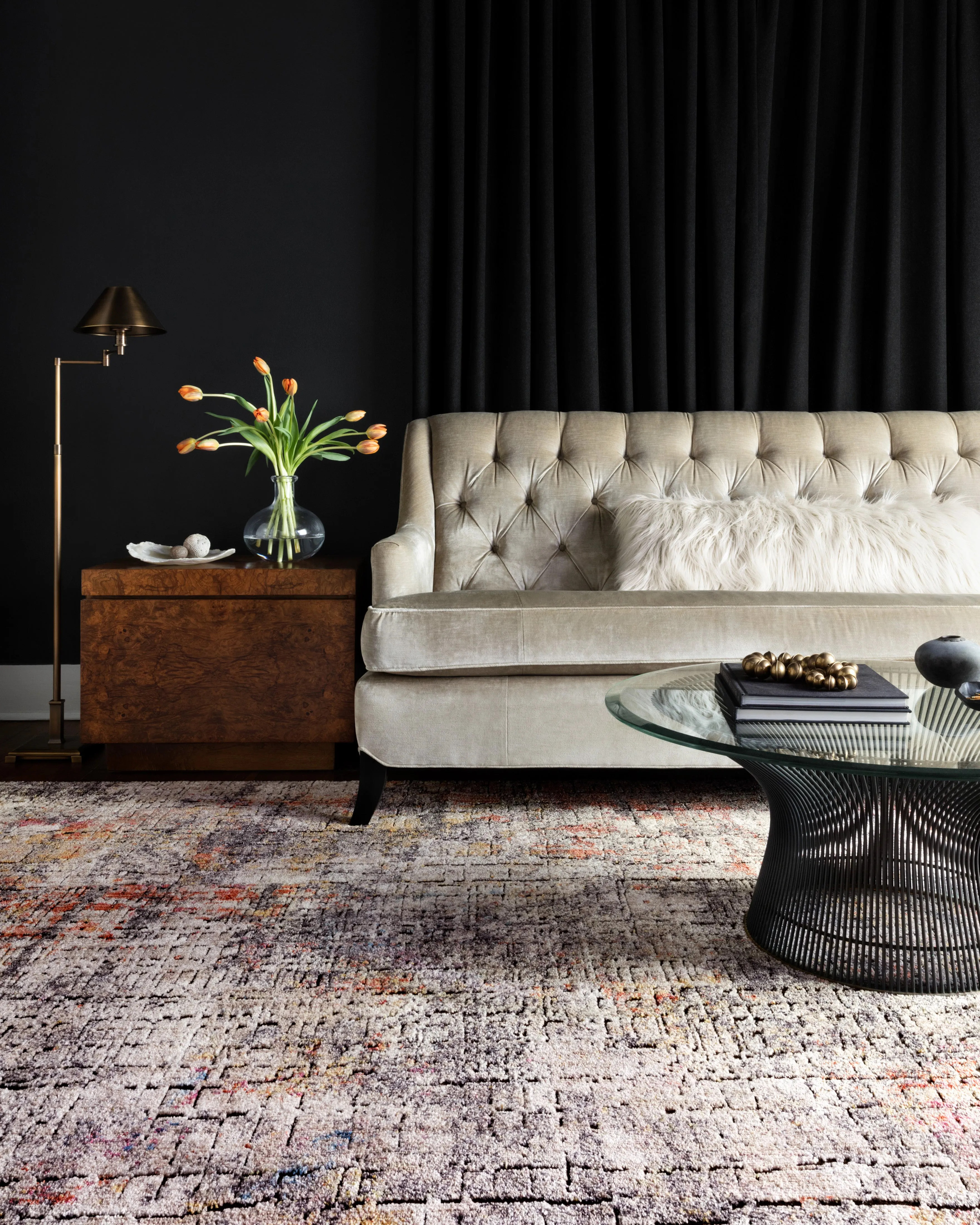 Medusa Rug in Graphite & Sunset