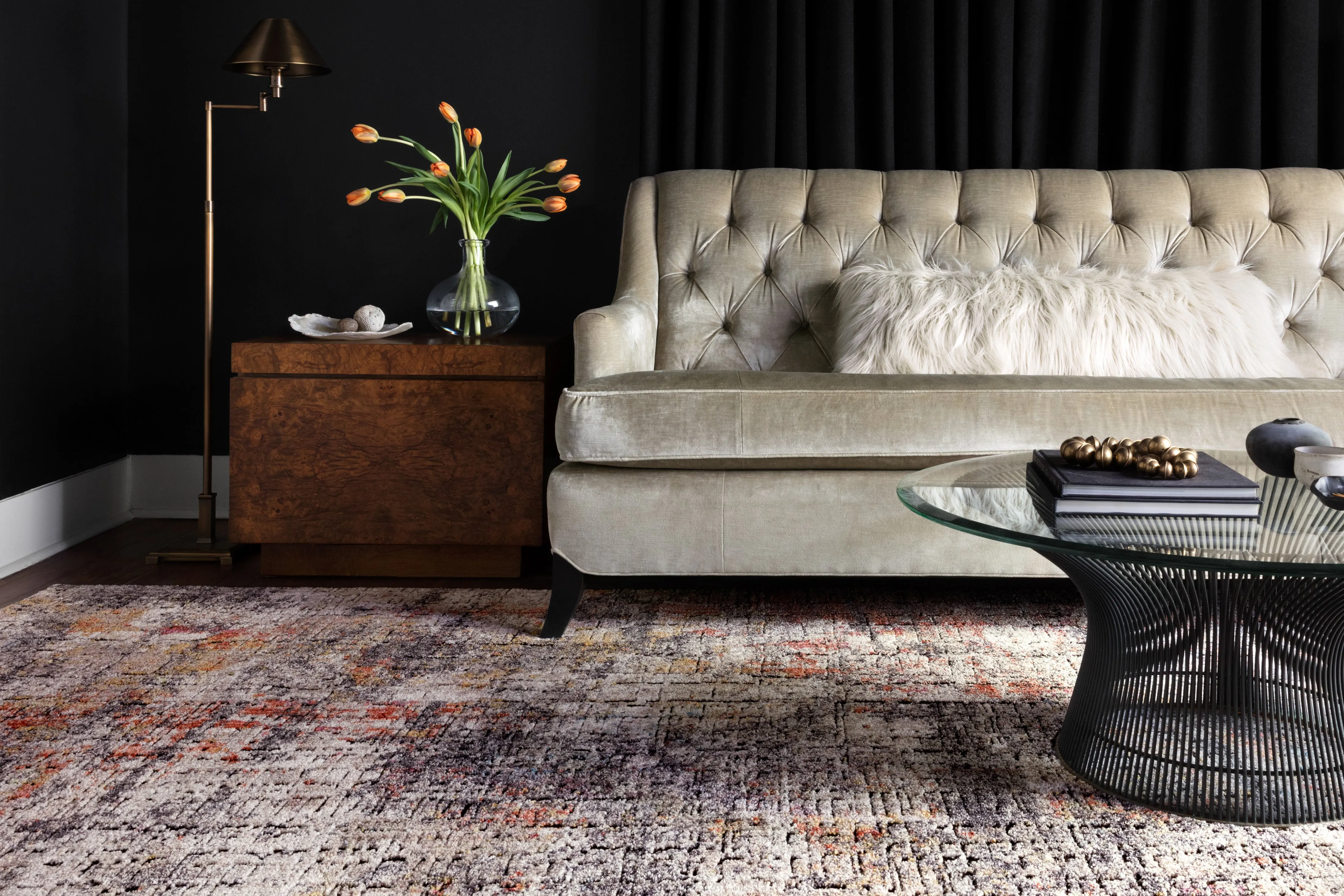 Medusa Rug in Graphite & Sunset