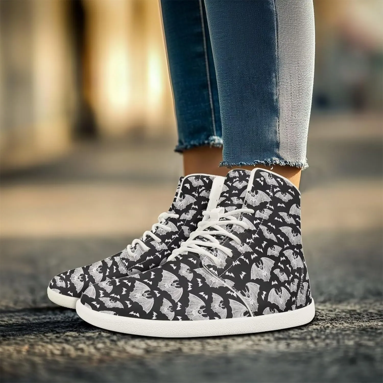 Men High-Top Barefoot Shoes Wide Toe Minimalist Walking Shoe Casual Cozy Waterproof Sneakers for Athletic US 5-14 White Sole