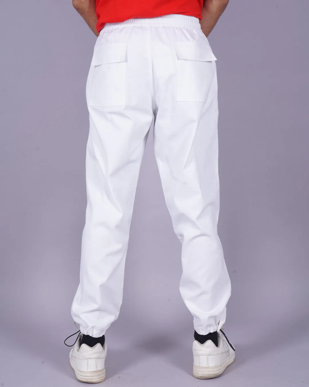 Men's White Cargo Pants with Harry Potter Twist