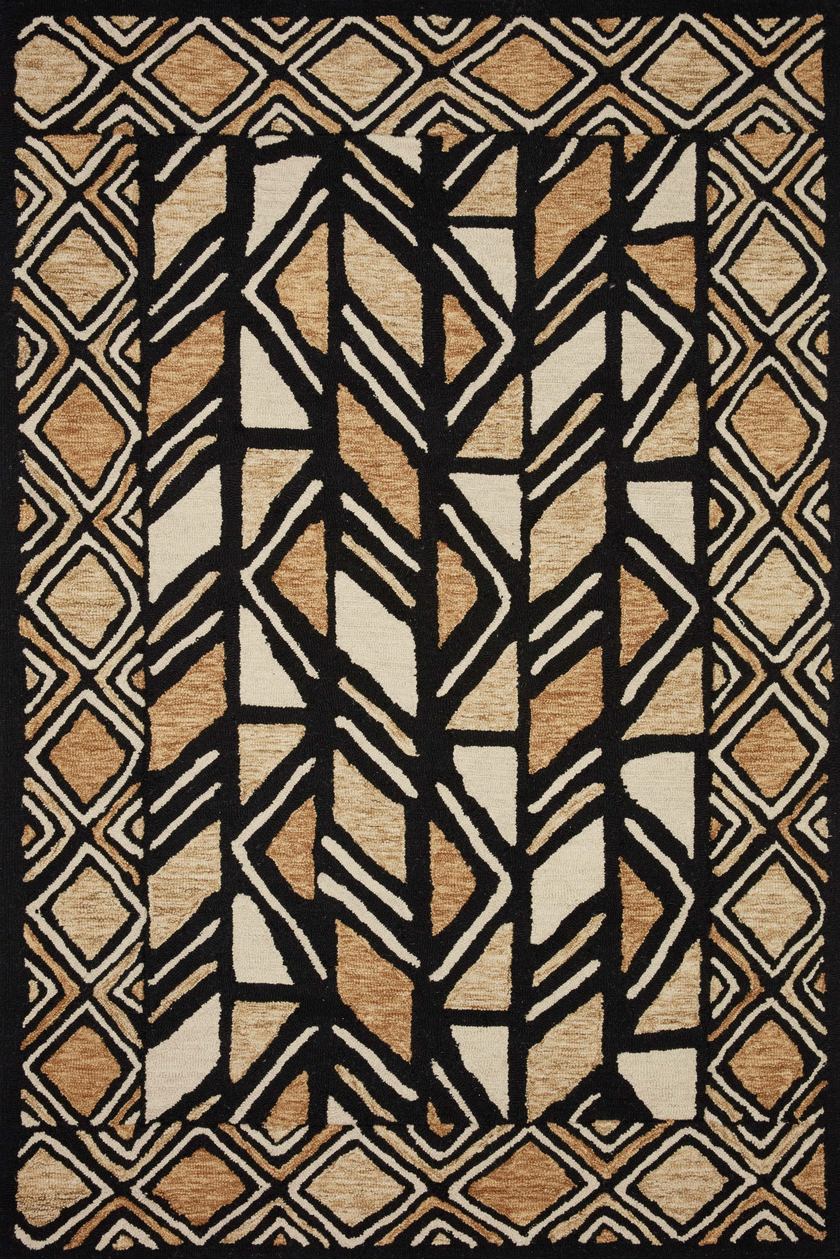 Nala Rug in Black & Beige