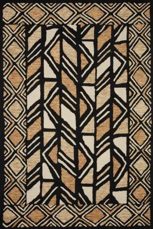 Nala Rug in Black & Beige