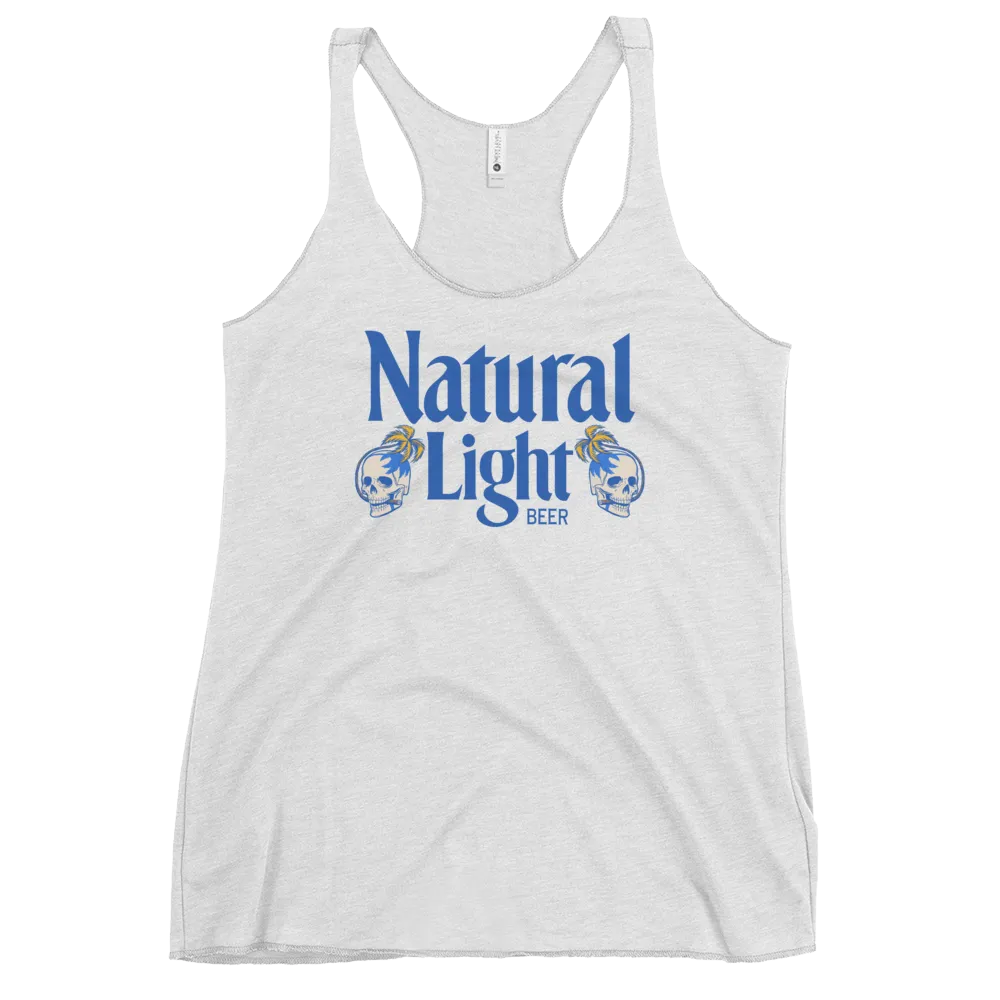 Natural Light Retro Skulls Women's Tank Top