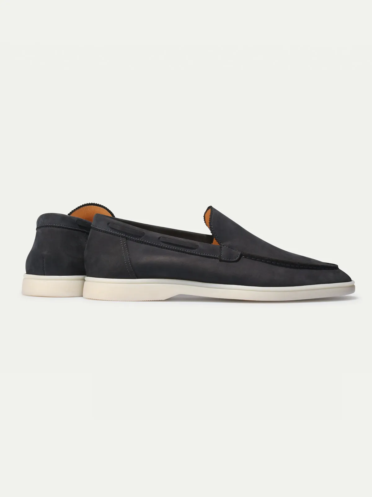Navy Nubuck Yacht Loafers