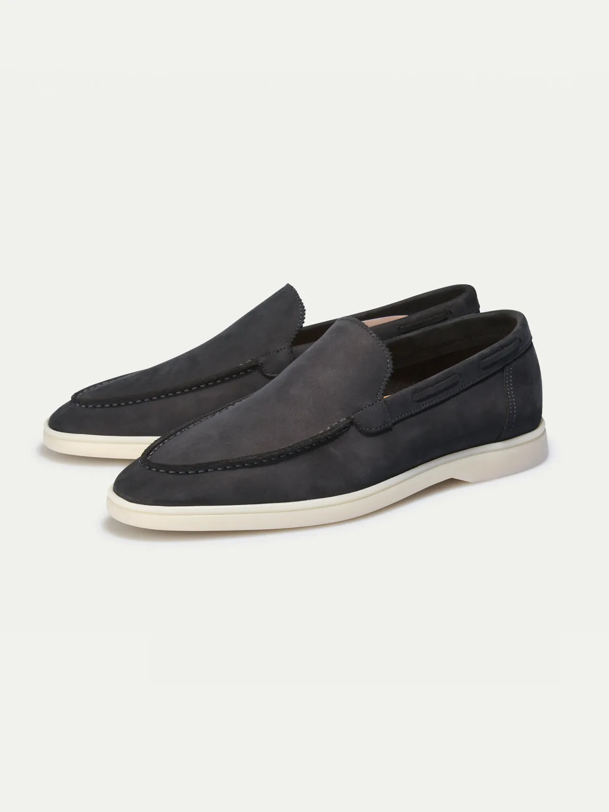 Navy Nubuck Yacht Loafers