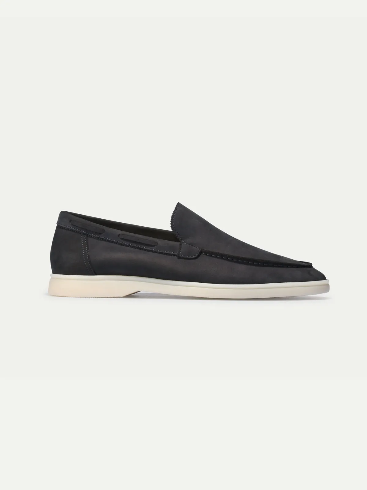 Navy Nubuck Yacht Loafers