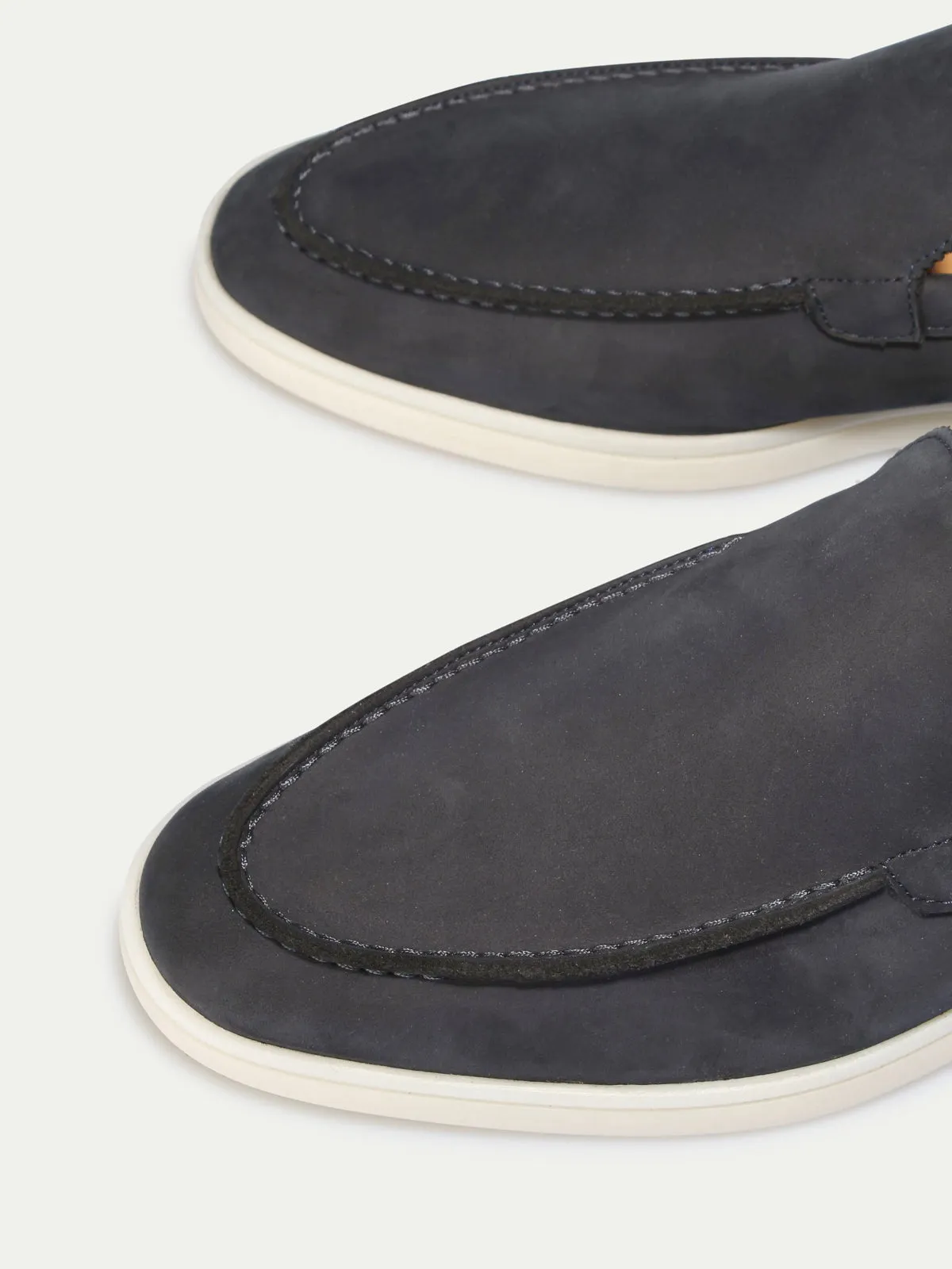 Navy Nubuck Yacht Loafers