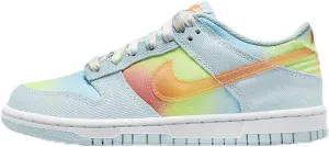 Nike Dunk Low Big Kids' Shoes (HF4797-474, Glacier Blue/Light Lemon Twist/Aquarius Blue/Total Orange) Size 6