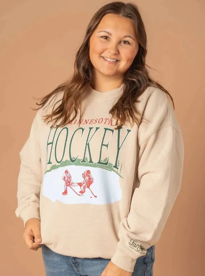 Old School Hockey Crew Neck [Ivory]