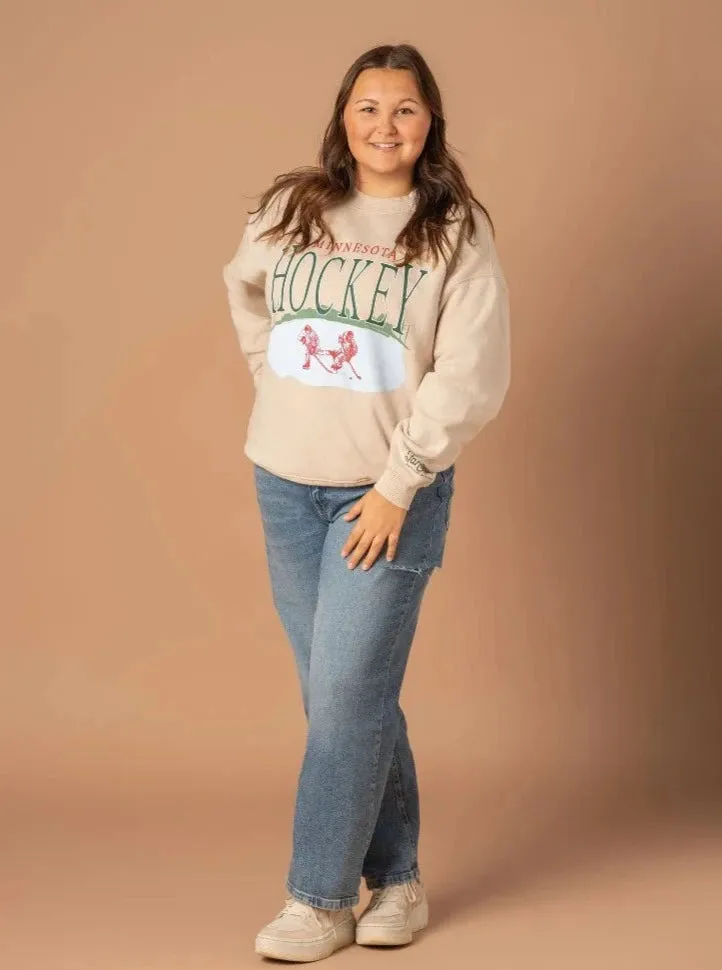 Old School Hockey Crew Neck [Ivory]