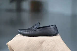 OS - CNS D207 Saffiano / Embossed Black Moccasins