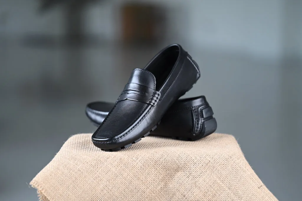 OS - CNS D207 Smooth Black Moccasins