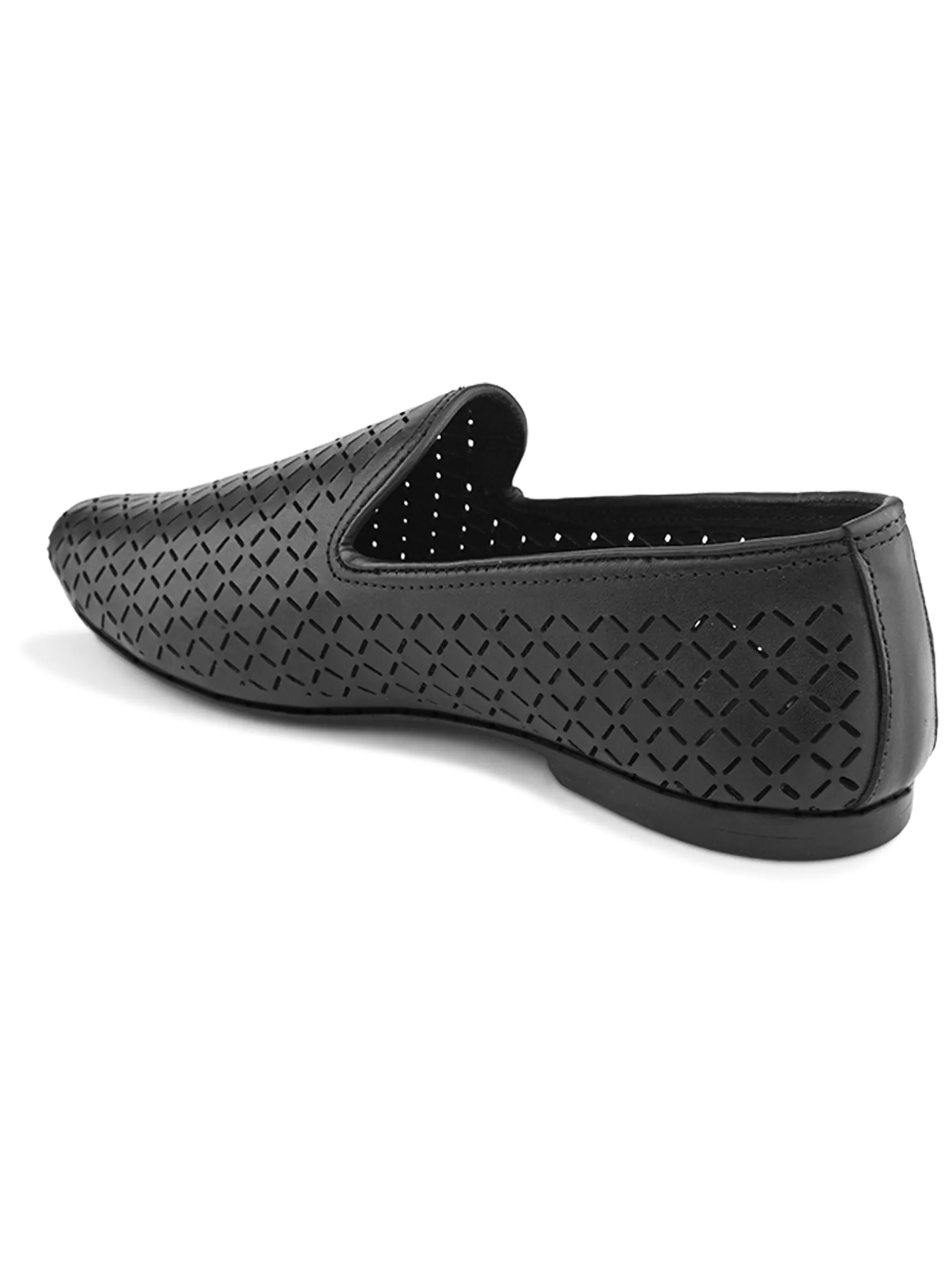 Pelle Albero Male's Black Leather Casual Jooti