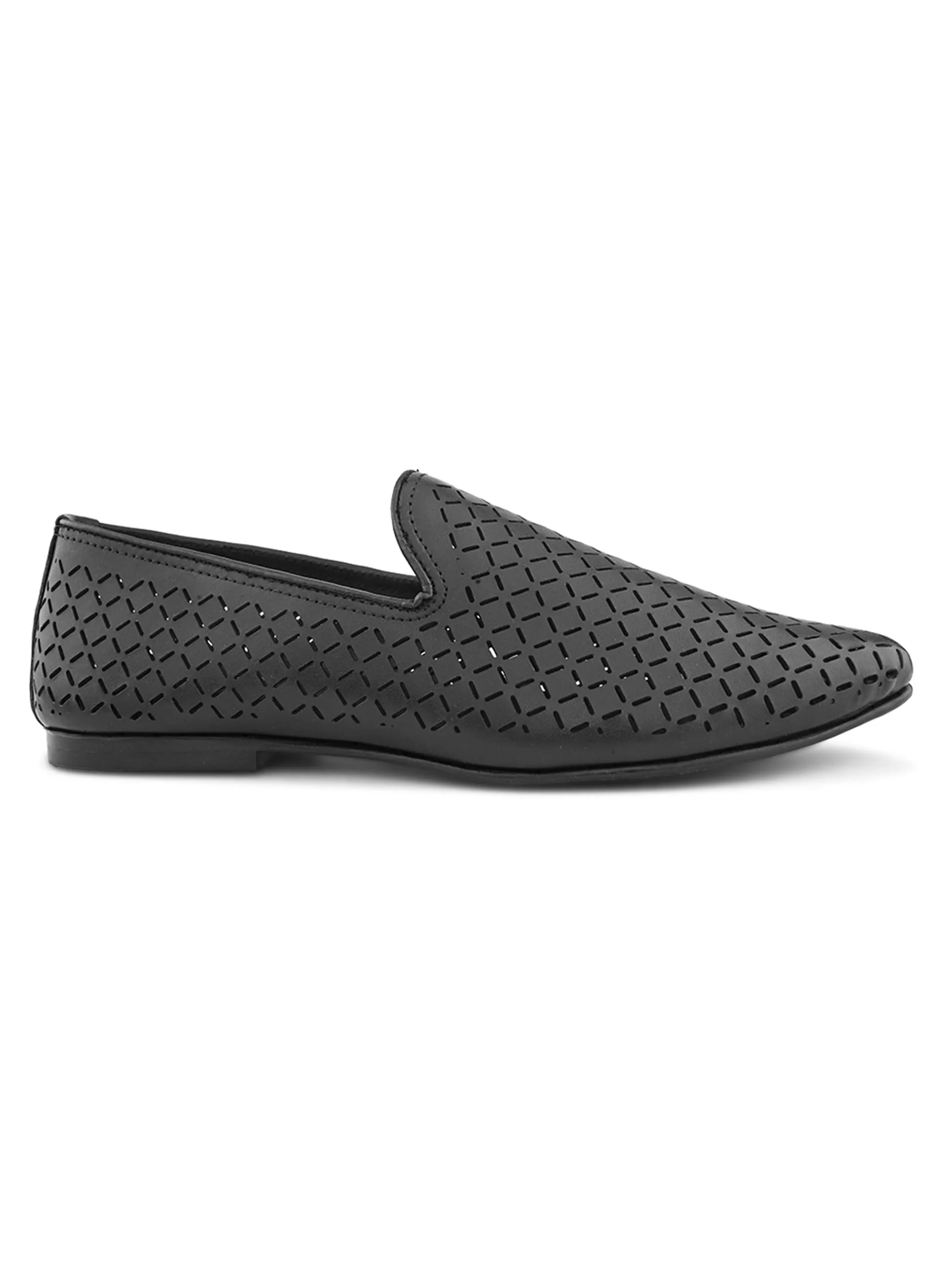 Pelle Albero Male's Black Leather Casual Jooti