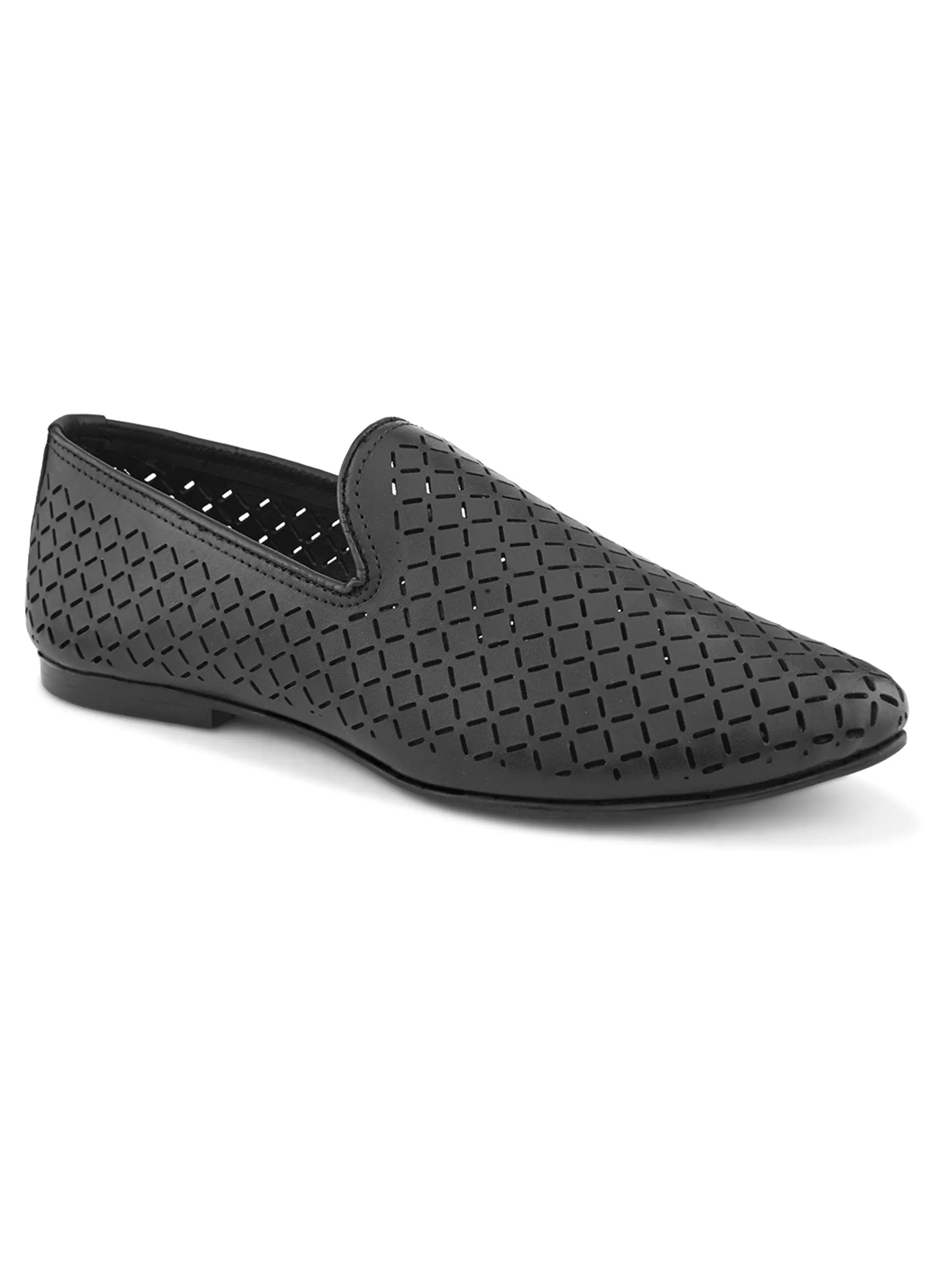 Pelle Albero Male's Black Leather Casual Jooti