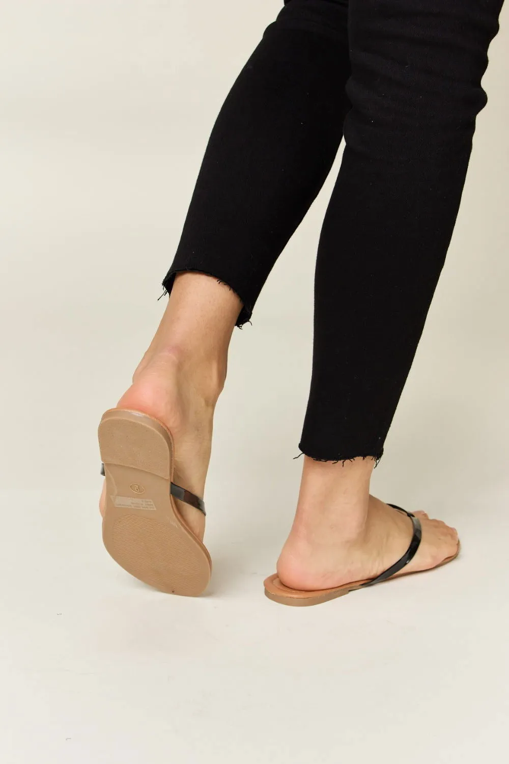 PU Leather Open Toe Sandals for Women