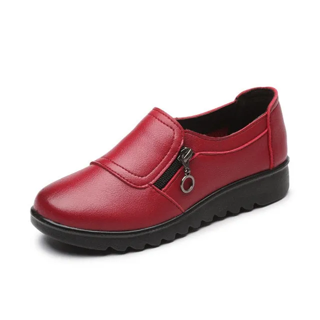 Purpdrank - new arrival women flats fashion ballet flats genuine leather shoes woman moccasins slip-on shoes sapatos femininos