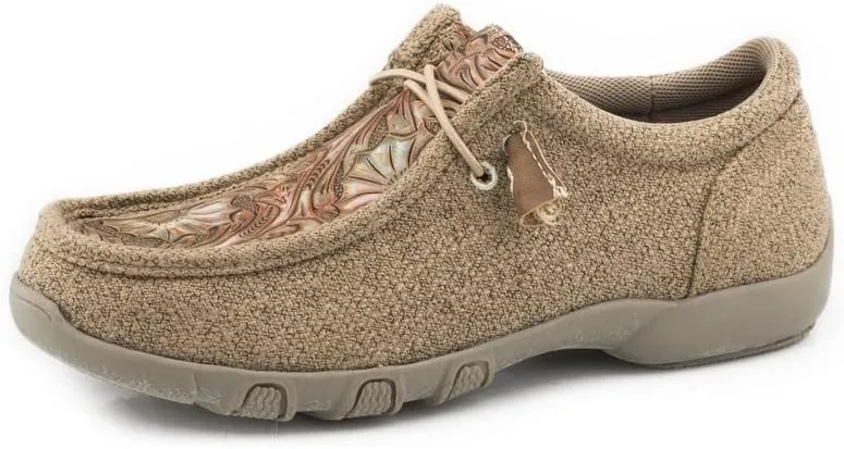 ROPER Kids Chillin Tan Tooled Casual Shoe