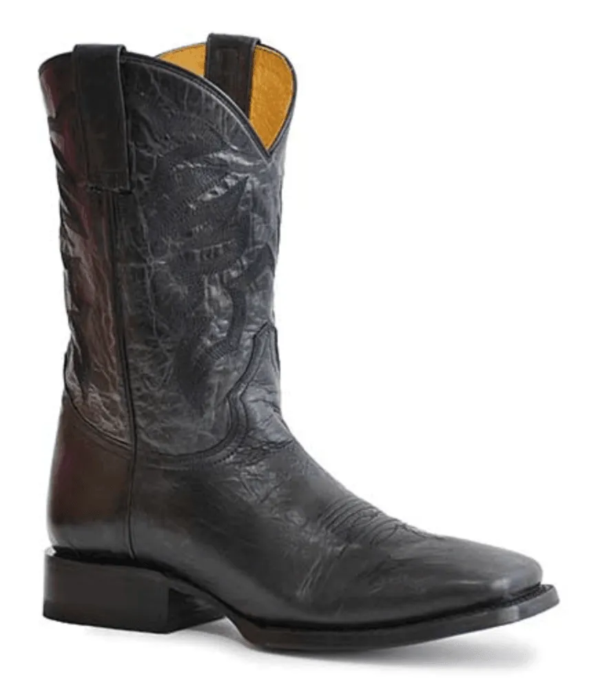 Roper Men's Parker Black Square Toe Cowboy Boots 9201-8440