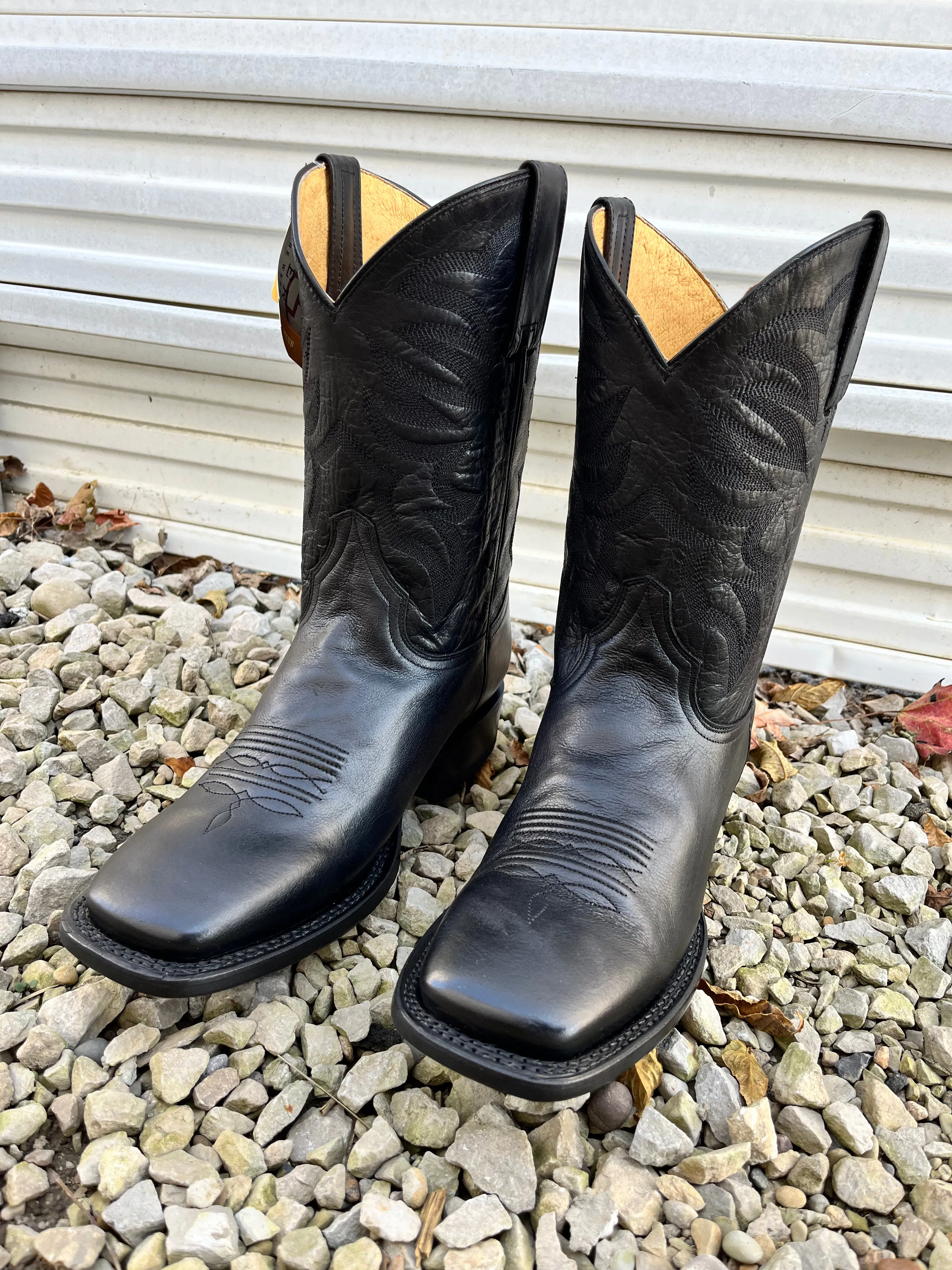 Roper Men's Parker Black Square Toe Cowboy Boots 9201-8440