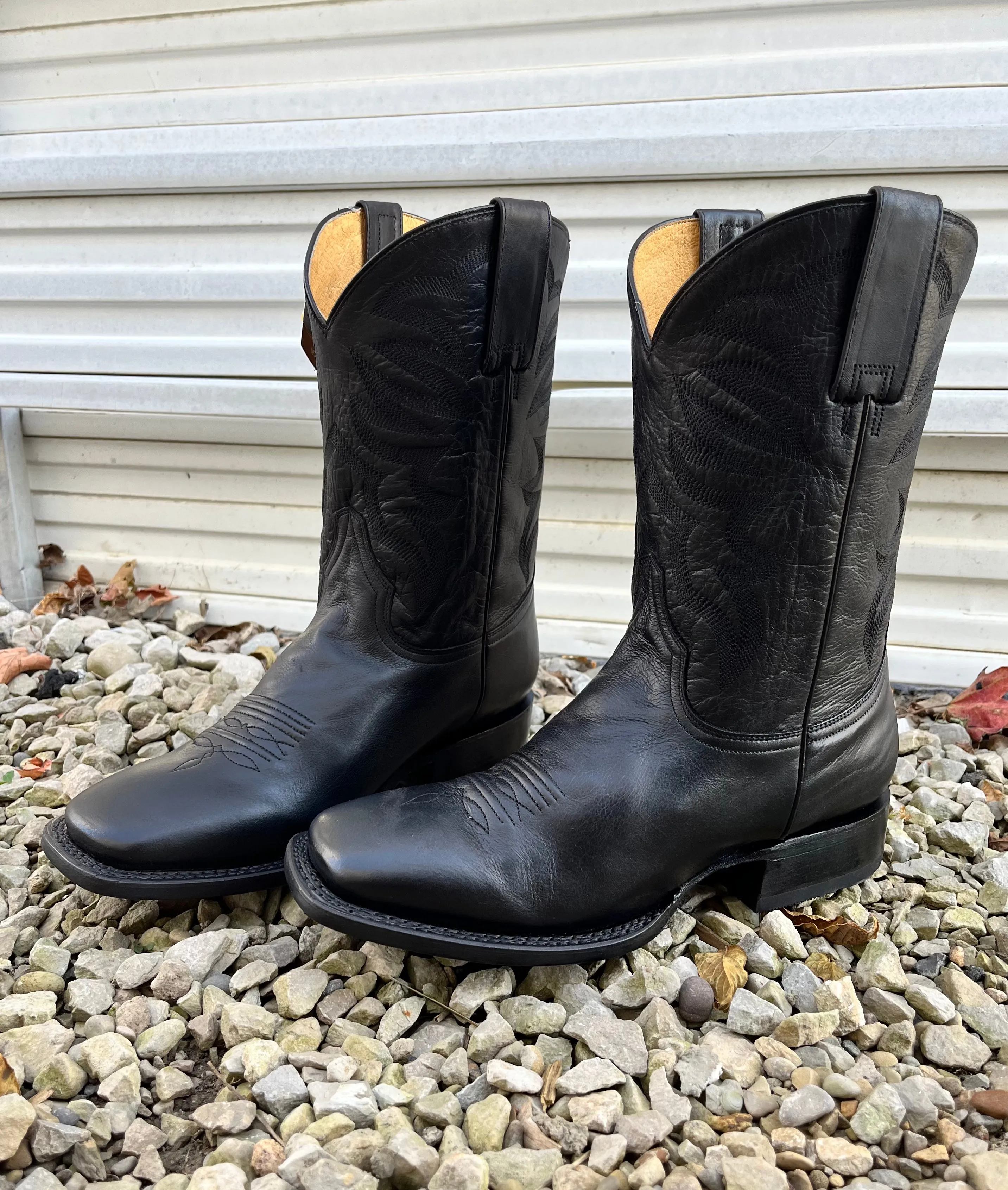Roper Men's Parker Black Square Toe Cowboy Boots 9201-8440