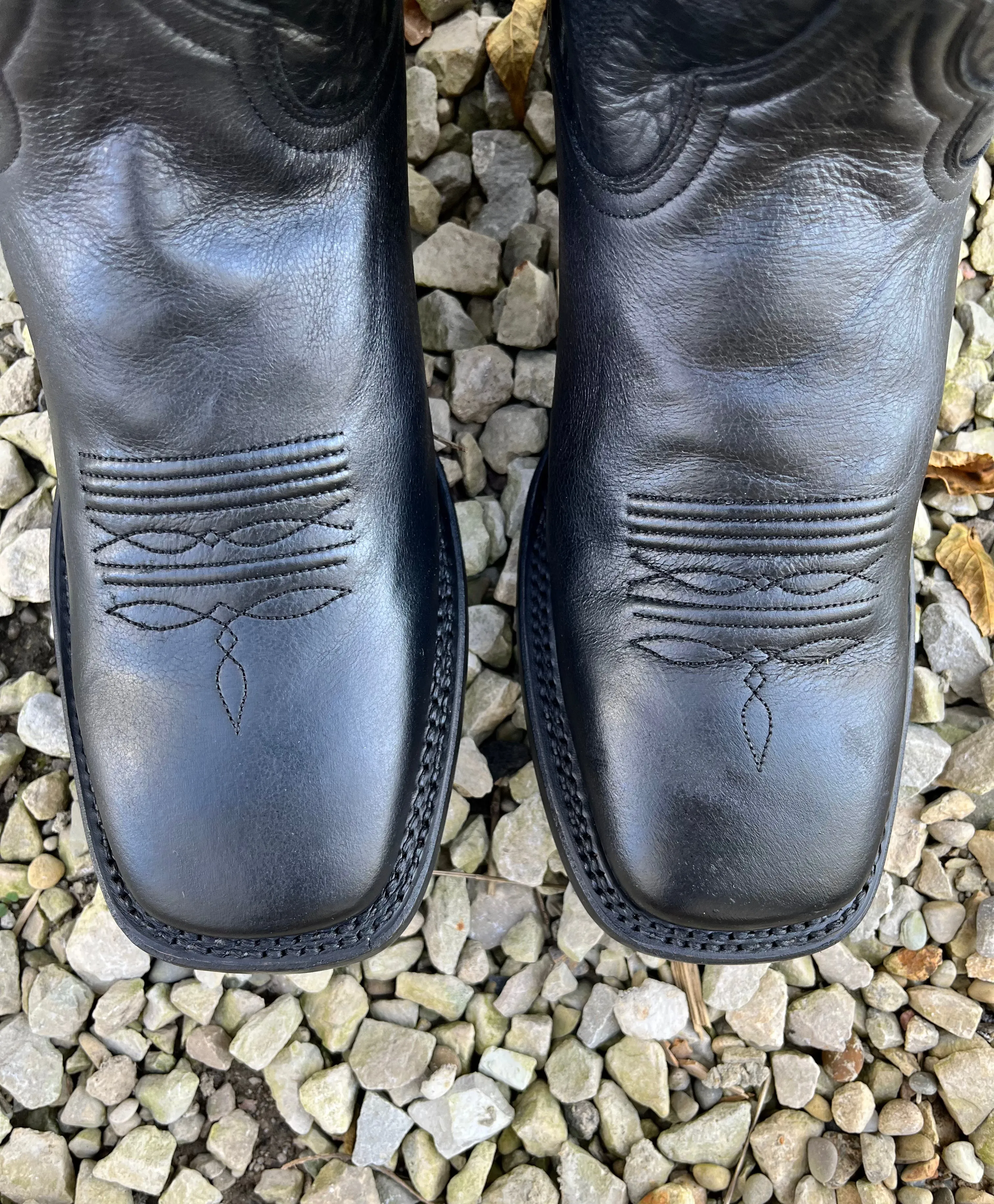 Roper Men's Parker Black Square Toe Cowboy Boots 9201-8440