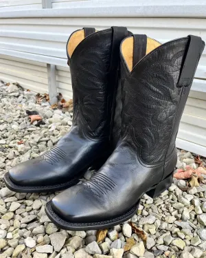 Roper Men's Parker Black Square Toe Cowboy Boots 9201-8440