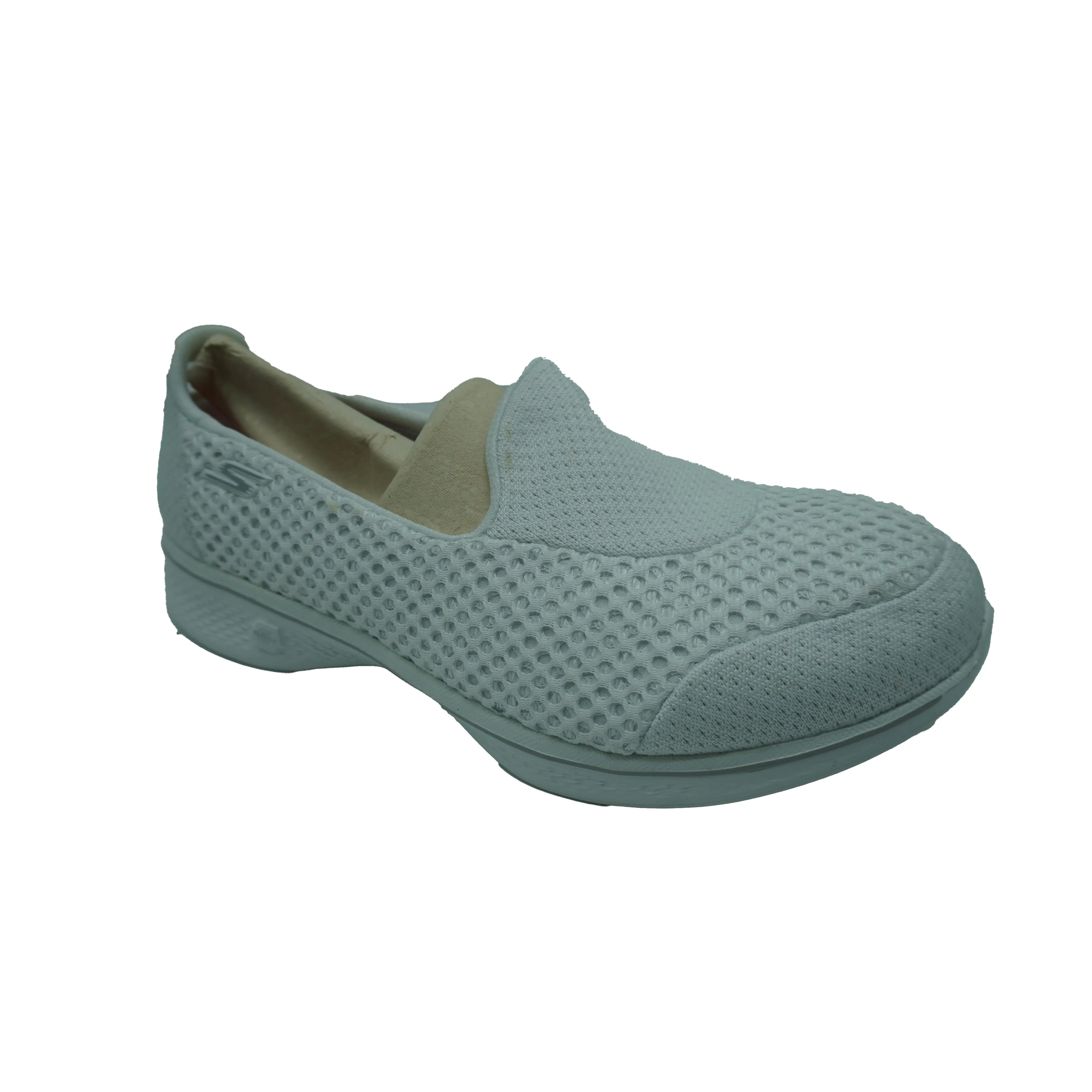 Skechers Women's Go Walk 4 Kindle Slip On Walking Shoes White Size 8.5 Wide