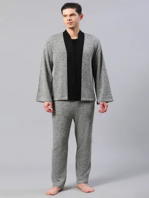 Smokey Grey Solid Co-ord Set With Pants